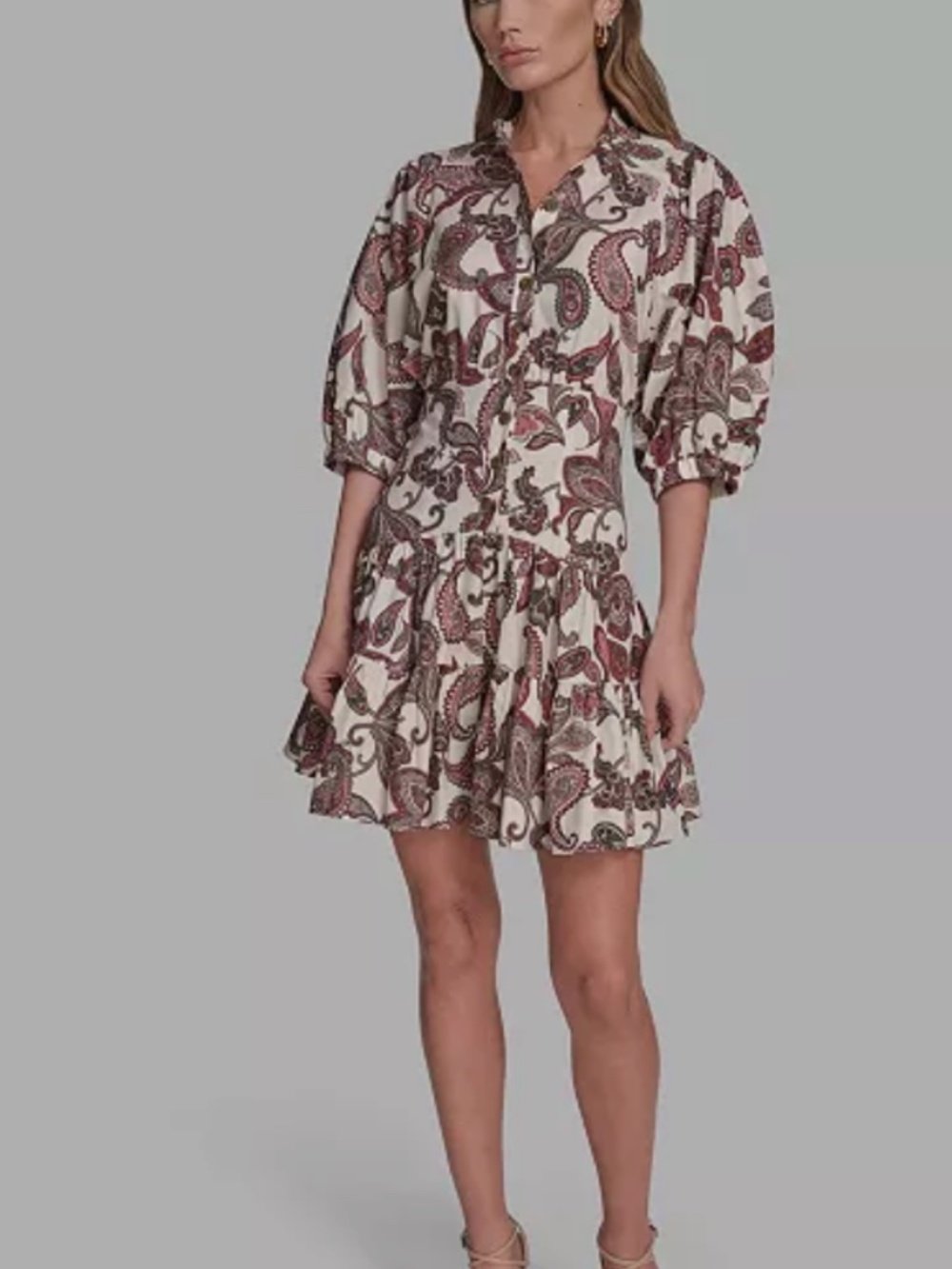 NWT BCBG Women's Collared Short-Sleeve Fit & Flare Dress Size: 6